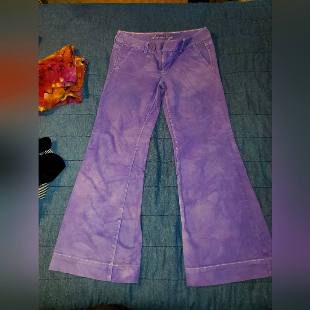 American Eagle Outfitters Lavender Stretch Pants